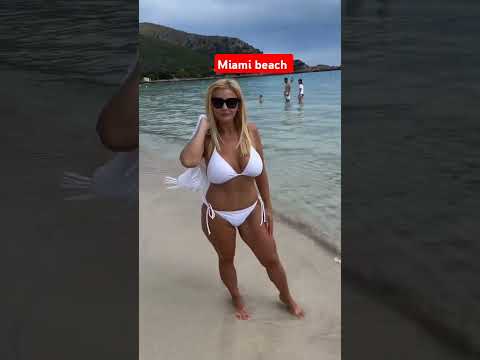 a beautiful milf ready for swimming today | #beachparty #beachwalk #swiming #beach #miami