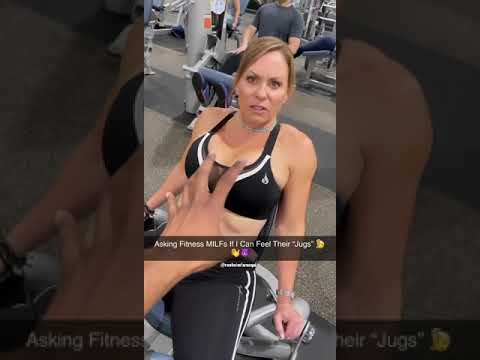Asking Fitness MILFs If I Can Feel Their “Jugs” 👱‍♀️👋😈 #shorts