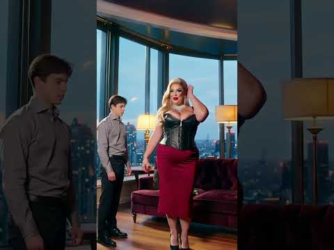 Female mature milf boss kissing younger man