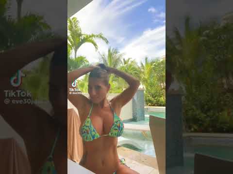 Sexy Texan Milf modeling tie dye bikini #asmr #trending #fashion