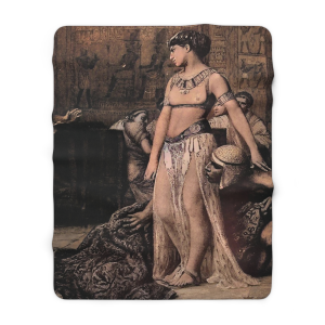 Cleopatra Before Caesar — Sherpa Fleece Blanket (60″ × 80″)