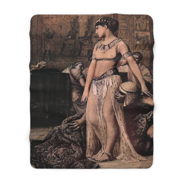 Cleopatra Before Caesar — Sherpa Fleece Blanket (60″ × 80″) - MILF MUSE