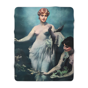 The Three Fates — Mystical Sherpa Fleece Blanket (60” x 80”)