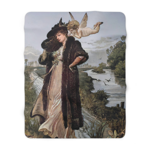 Whisperings' of Love: Romantic Cupid & Muse Blanket (60" x 80") – Sherpa Fleece